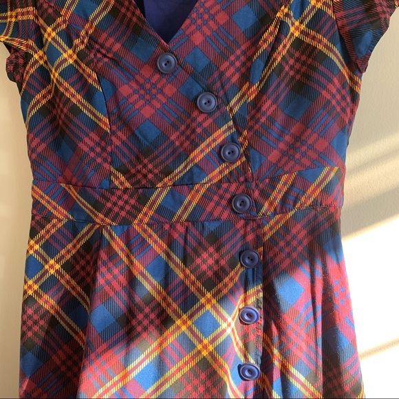 ModCloth Sentimental Special Button front Plaid dress - Picture 6 of 11